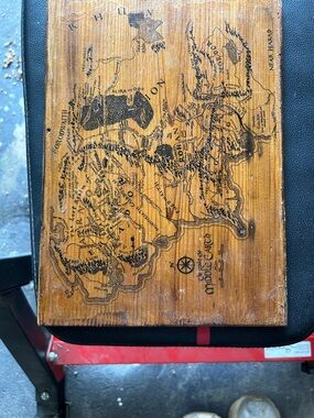 Wooden Middle-earth Map Wall Art - Brown